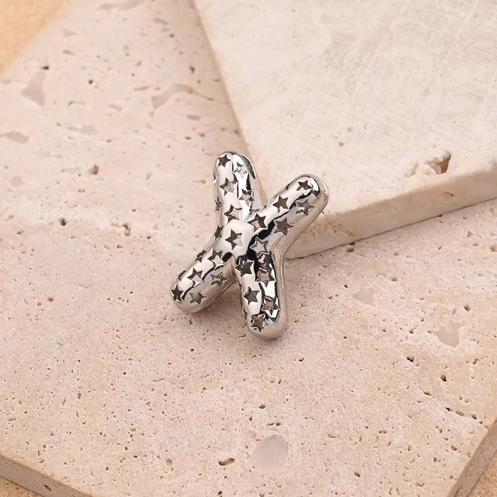 1 Pc/paquet Le Cuivre Or Blanc Plaqué Brillant Lettre Pendentif display picture 10