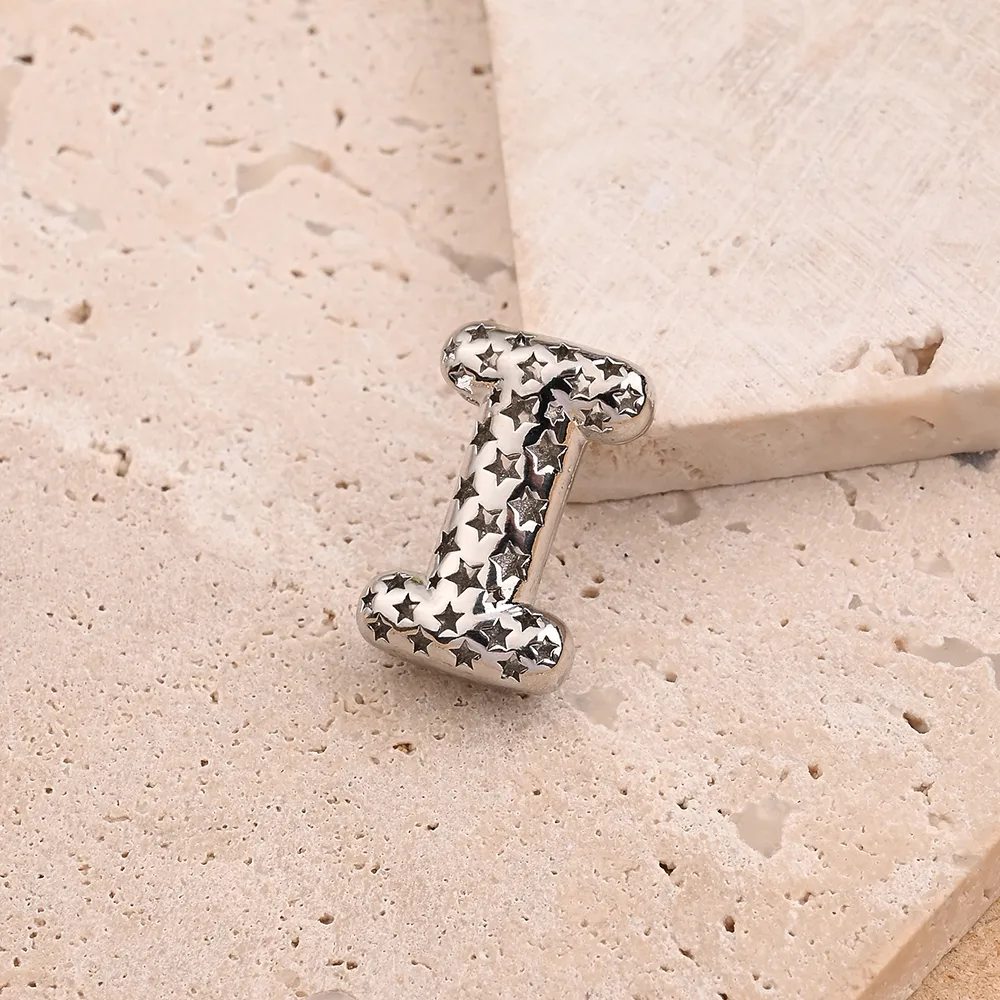 1 Pc/paquet Le Cuivre Or Blanc Plaqué Brillant Lettre Pendentif display picture 22