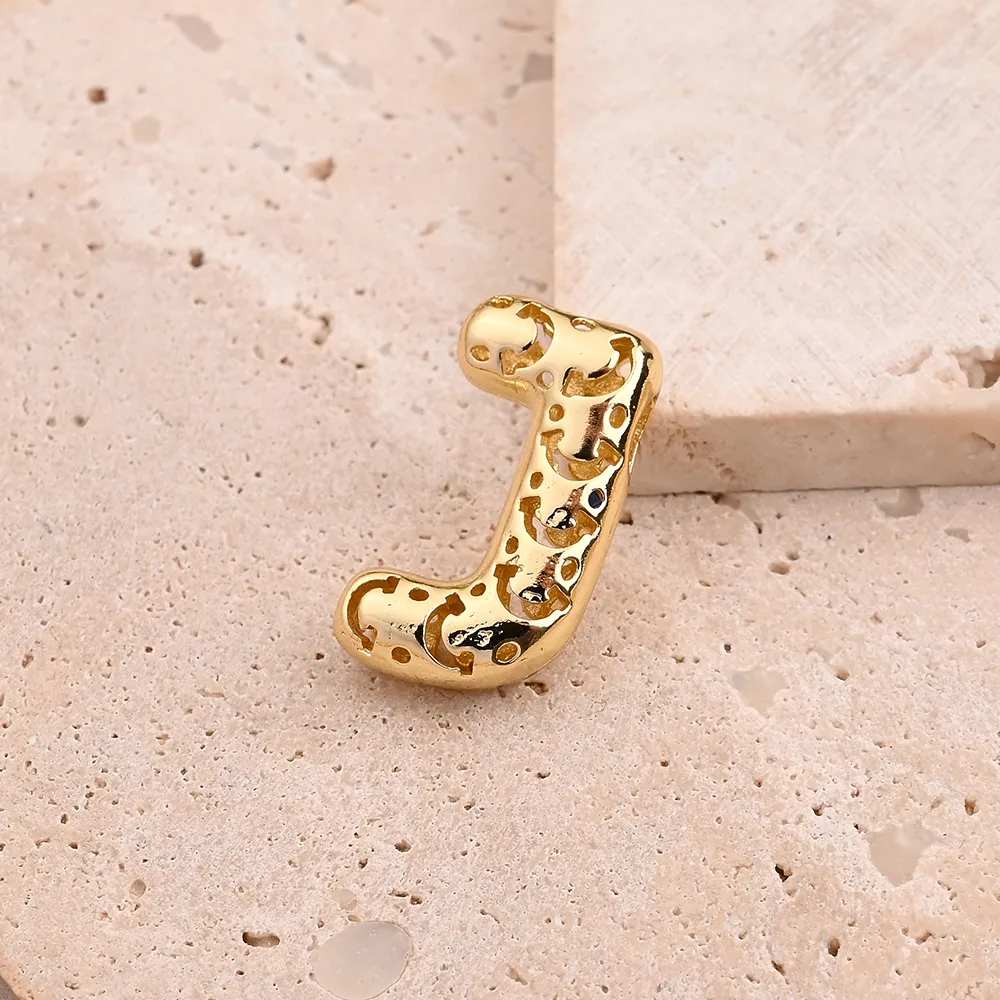 1 Pc/paquete Cobre Chapados En Oro De 18K Pulido Letra Colgante display picture 13