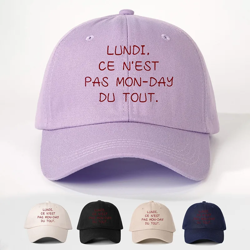Unisexe Mots De Vocabulaire/Nom Avant-Toit Incurvé Broderie Décontractée Style Simple Vêtement De Rue Casquette De Baseball display picture 1