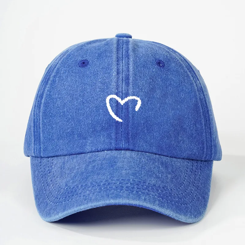 Unisex Heart Shape Curved Eaves Embroidery Casual Simple Style Streetwear Baseball Cap display picture 7