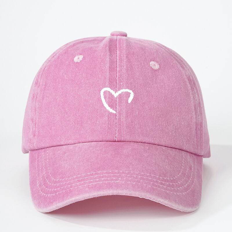 Unisexe Forme De Cœur Avant-Toit Incurvé Broderie Décontractée Style Simple Vêtement De Rue Casquette De Baseball display picture 6