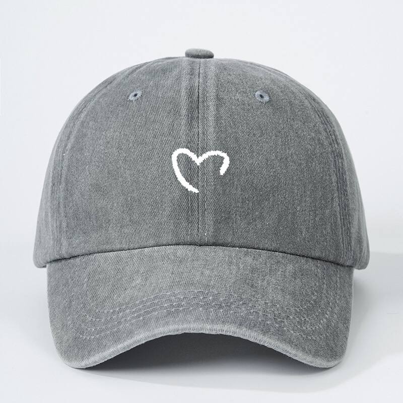 Unisexo Forma De Corazón Aleros Curvos Bordado Casual Estilo Simple Ropa De Calle Gorra De Beisbol display picture 4