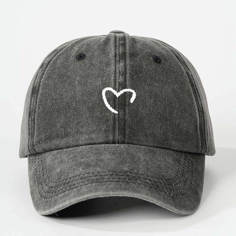 Unisexe Forme De Cœur Avant-Toit Incurvé Broderie Décontractée Style Simple Vêtement De Rue Casquette De Baseball display picture 5