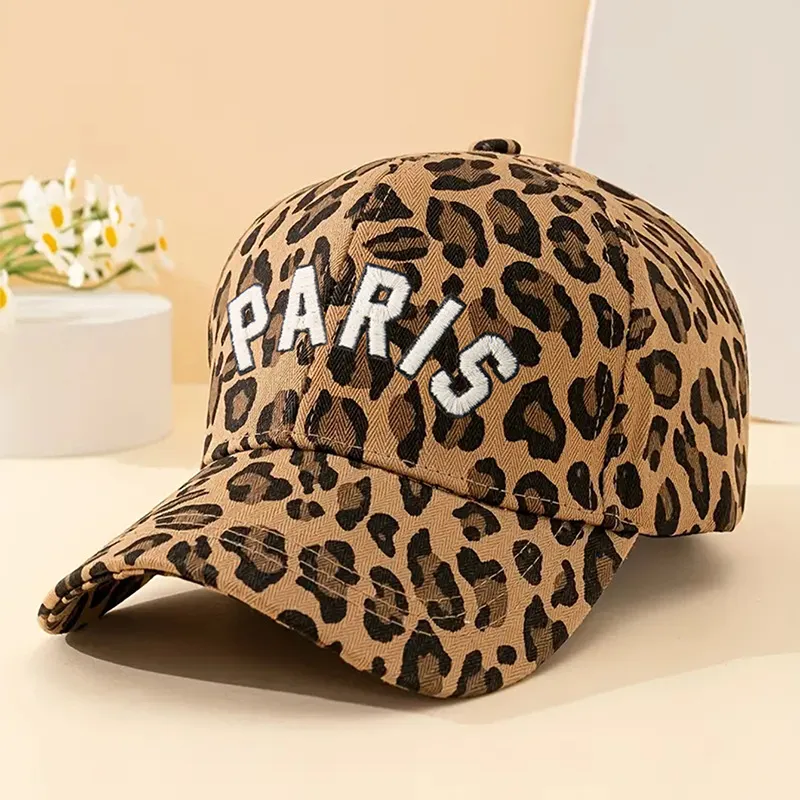 Unisex Leopard Curved Eaves Embroidery Casual Simple Style Streetwear Baseball Cap display picture 2