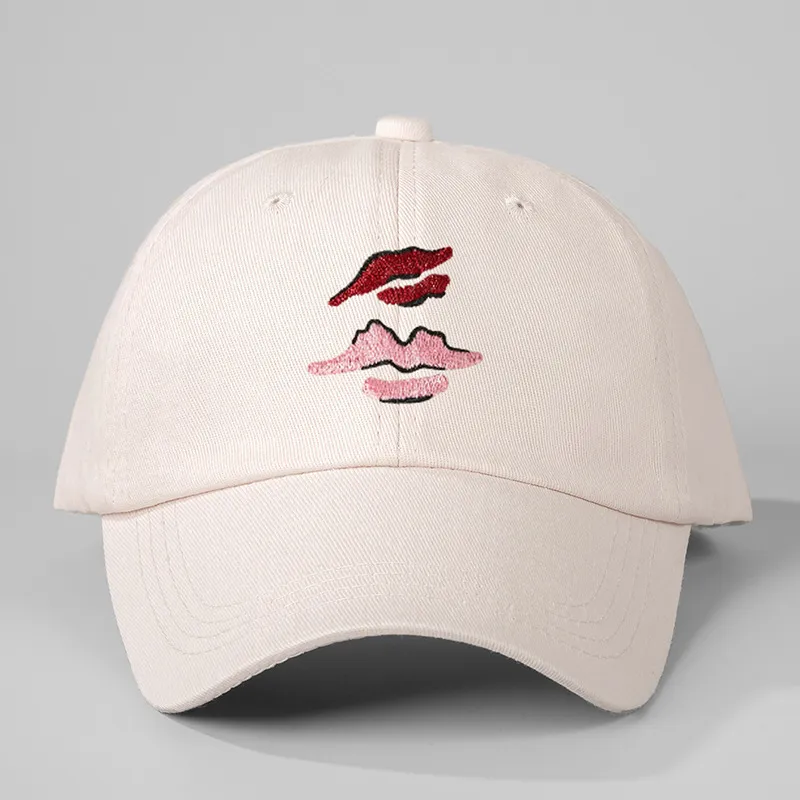 Unisex Lips Curved Eaves Casual Simple Style Streetwear Baseball Cap display picture 4