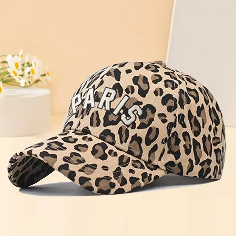 Unisex Leopard Curved Eaves Embroidery Casual Simple Style Streetwear Baseball Cap display picture 3