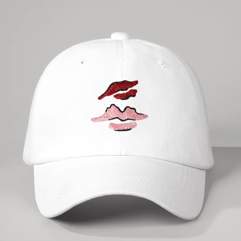 Unisex Lips Curved Eaves Casual Simple Style Streetwear Baseball Cap display picture 7