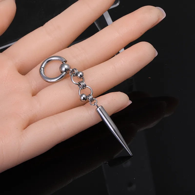 1 Piece Solid Color Retro Modern Style 304 Stainless Steel Pig Plating Drop Earrings display picture 5