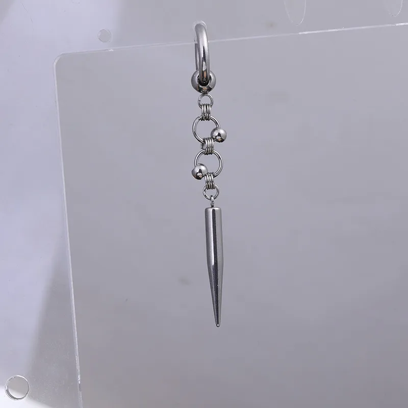 1 Piece Solid Color Retro Modern Style 304 Stainless Steel Pig Plating Drop Earrings display picture 7