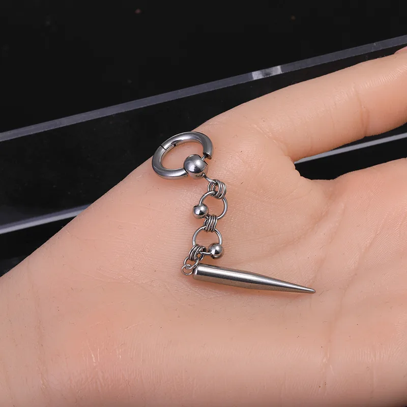 1 Piece Solid Color Retro Modern Style 304 Stainless Steel Pig Plating Drop Earrings display picture 1
