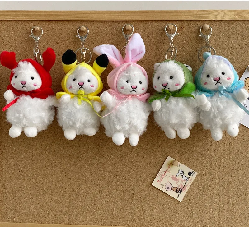 Cute Plush Animal Unisex Bag Pendant Keychain display picture 1