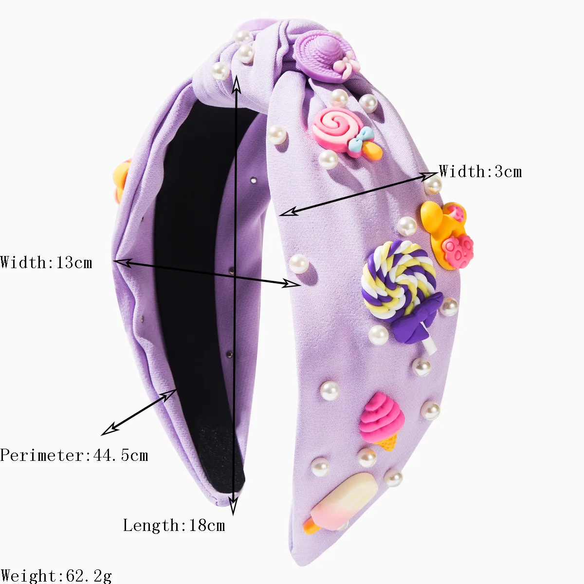 Mujeres Chupete Clásico Estilo Clásico Tela Perla Banda Para El Cabello display picture 1