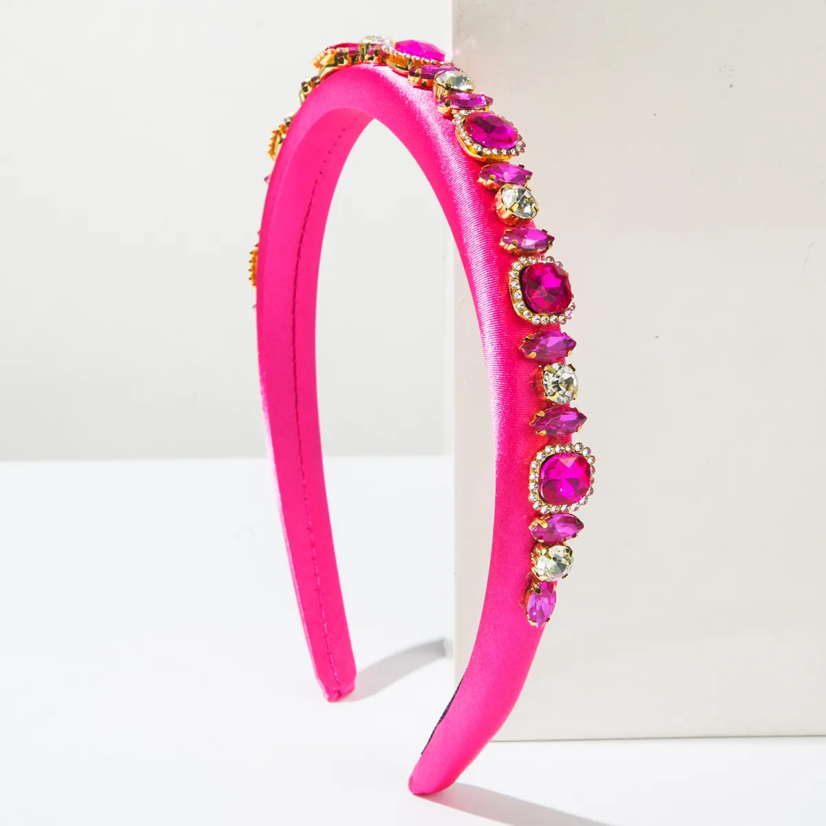 Women's Round Simple Style Cloth Diamond Hair Band display picture 3