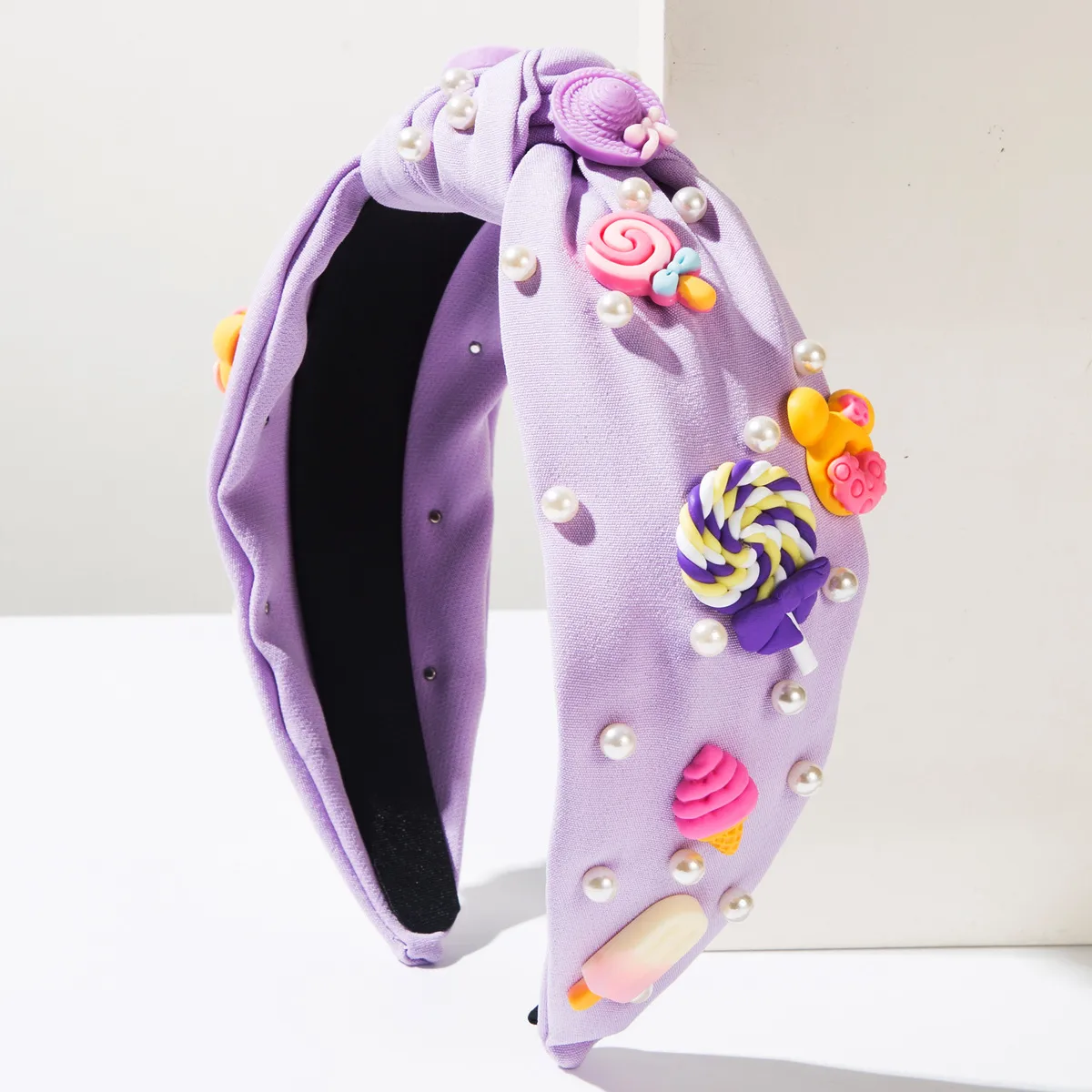 Women's Lollipop Classical Classic Style Cloth Pearl Hair Band display picture 4