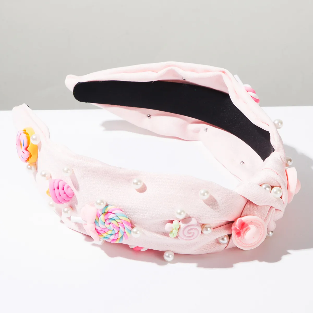 Women's Lollipop Classical Classic Style Cloth Pearl Hair Band display picture 6