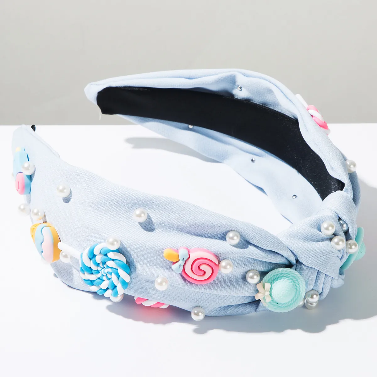 Mujeres Chupete Clásico Estilo Clásico Tela Perla Banda Para El Cabello display picture 8