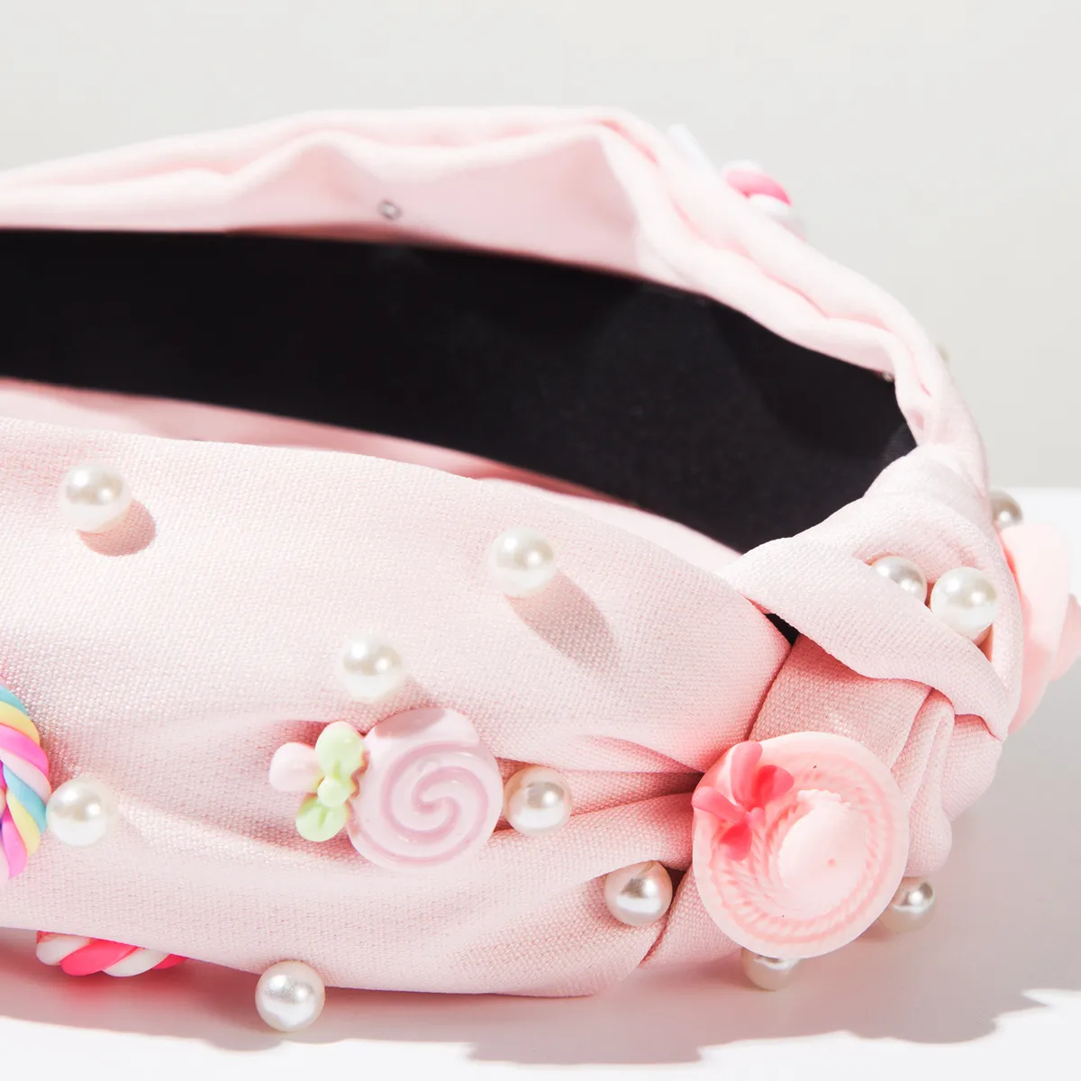 Women's Lollipop Classical Classic Style Cloth Pearl Hair Band display picture 9