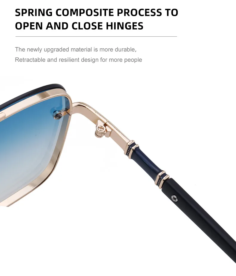 Square Solid Color Pc Full Frame Men's Sunglasses display picture 2