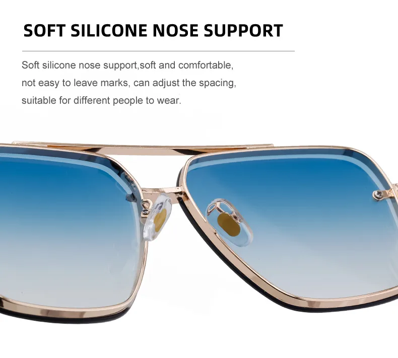 Square Solid Color Pc Full Frame Men's Sunglasses display picture 3