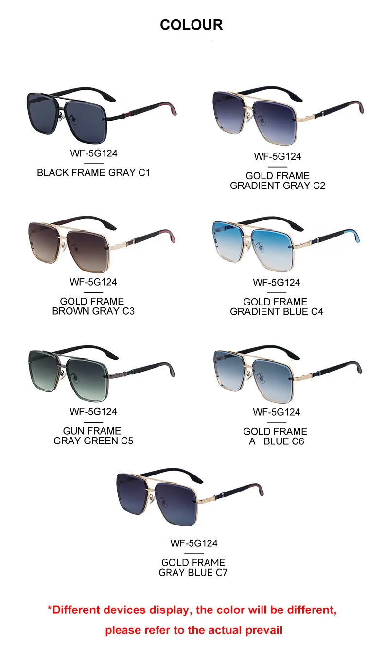 Square Solid Color Pc Full Frame Men's Sunglasses display picture 4