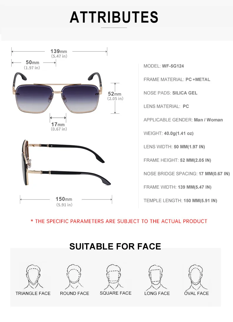 Square Solid Color Pc Full Frame Men's Sunglasses display picture 5