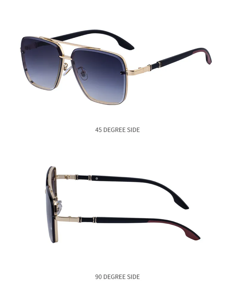 Square Solid Color Pc Full Frame Men's Sunglasses display picture 7