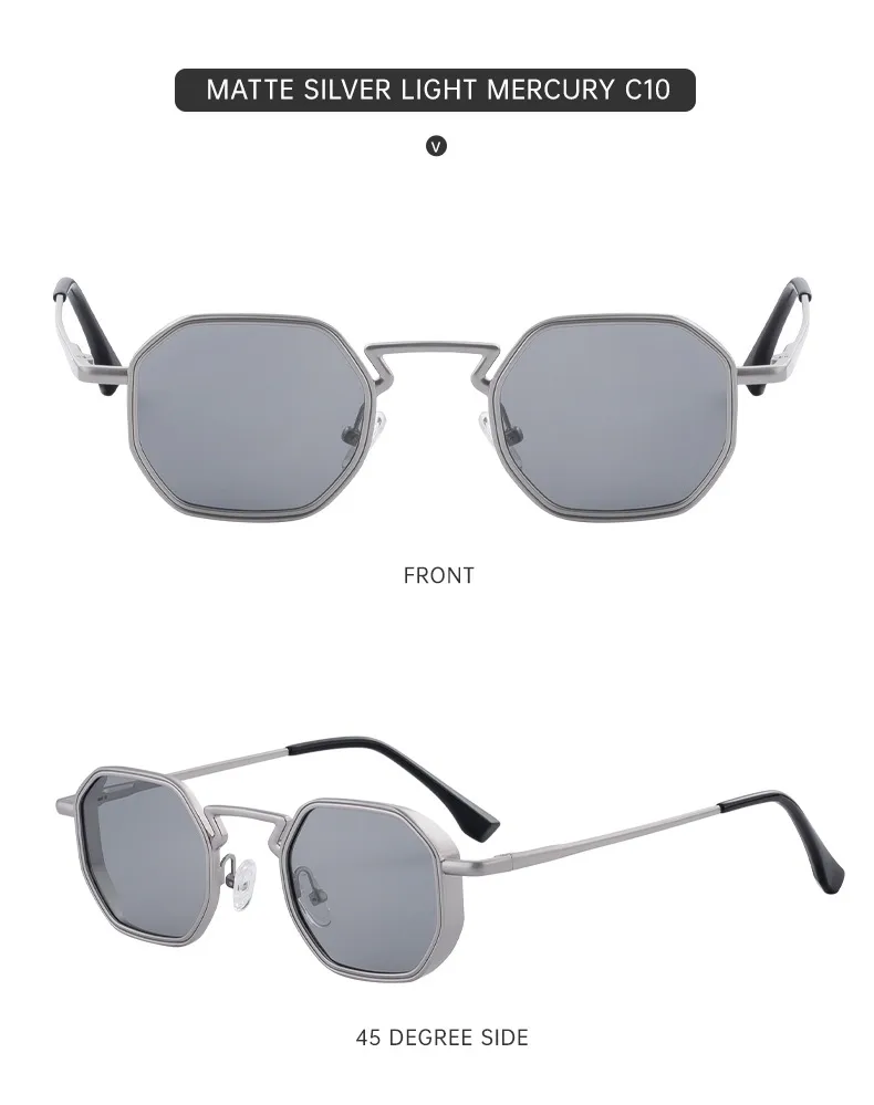 Square Hip-Hop Vacation Pc Gradient Tinted Lenses Full Frame Men's Sunglasses display picture 5