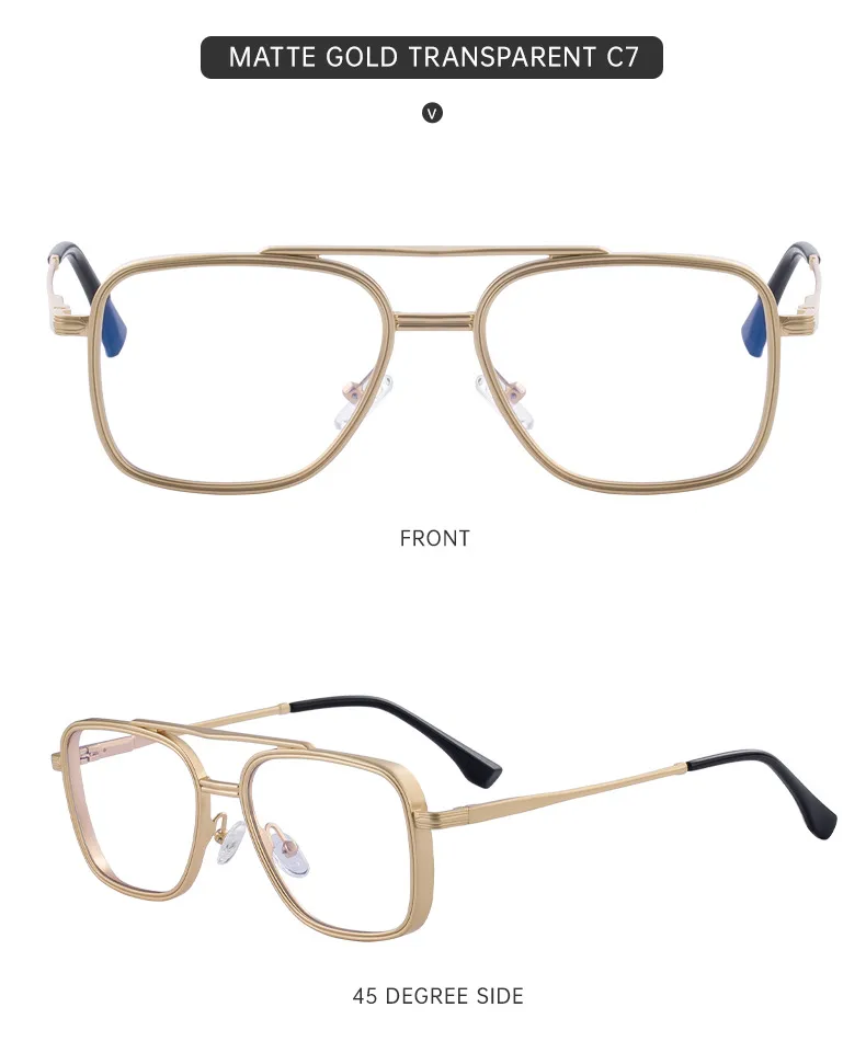 Square Vacation Simple Style Pc Gradient Tinted Lenses Full Frame Men's Sunglasses display picture 2