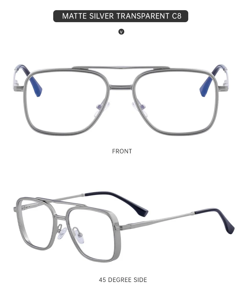 Square Vacation Simple Style Pc Gradient Tinted Lenses Full Frame Men's Sunglasses display picture 3