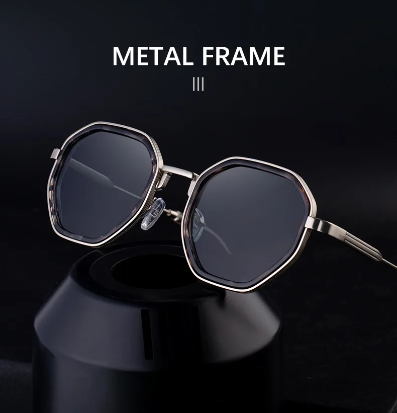 Square Vacation Pc Gradient Tinted Lenses Full Frame Men's Sunglasses display picture 1