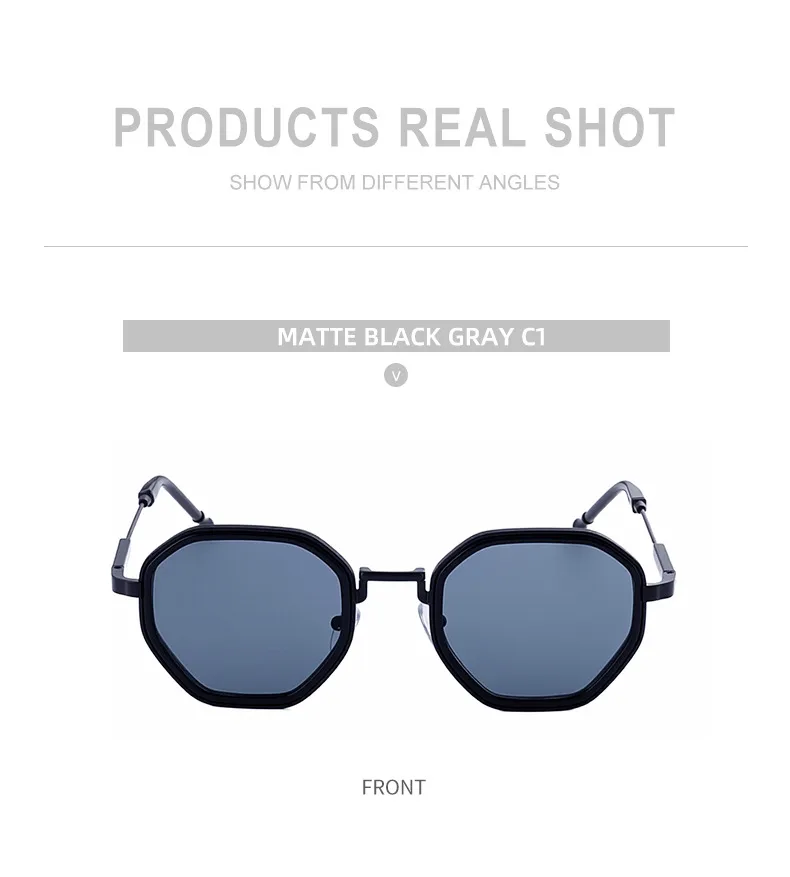 Square Vacation Pc Gradient Tinted Lenses Full Frame Men's Sunglasses display picture 2