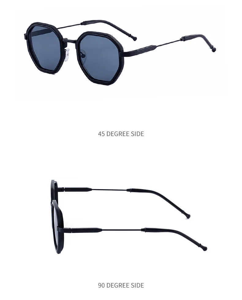 Square Vacation Pc Gradient Tinted Lenses Full Frame Men's Sunglasses display picture 3