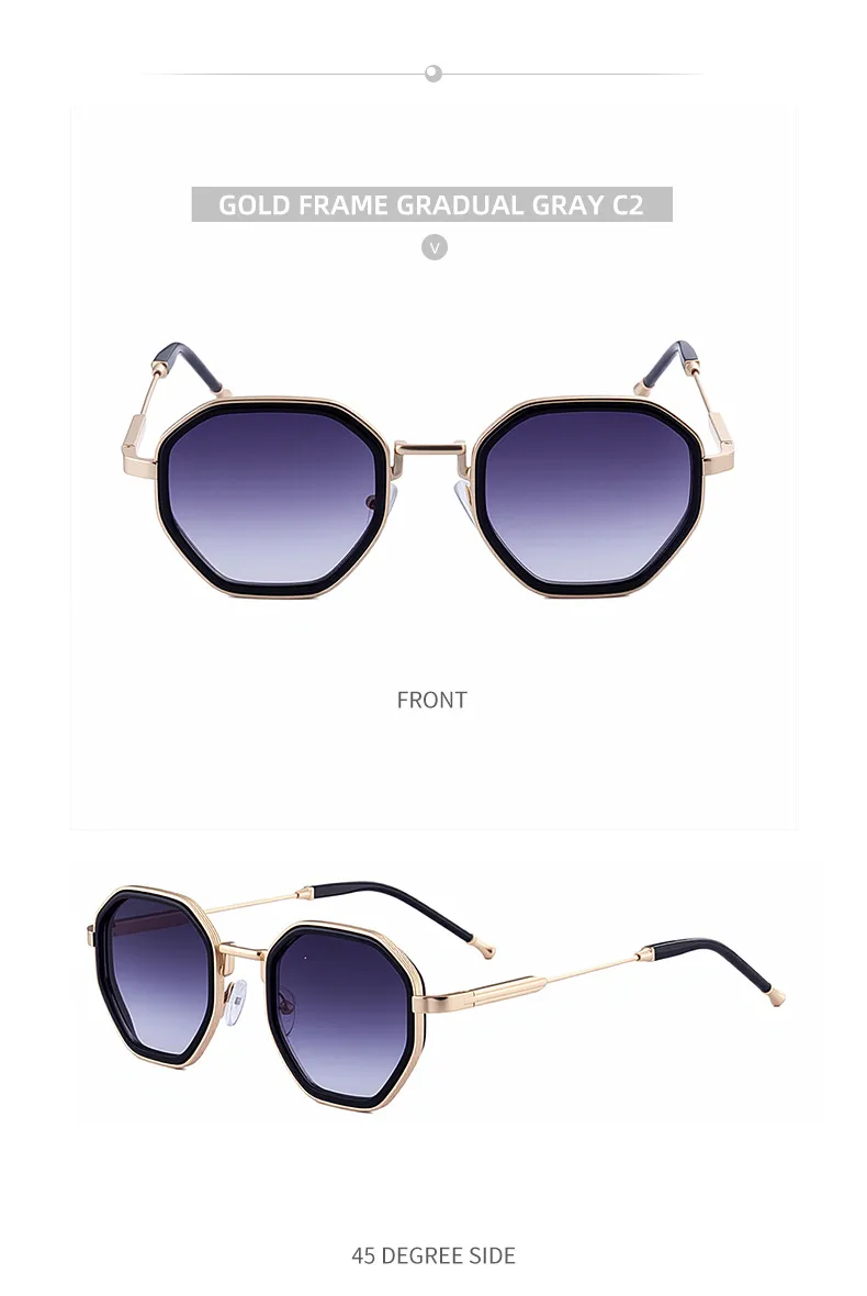 Carré Vacances Pc Verres Teintés Dégradés Plein Cadre Hommes De Lunettes De Soleil display picture 4