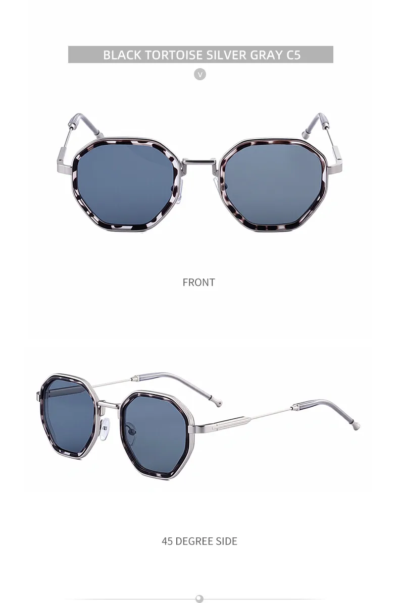 Square Vacation Pc Gradient Tinted Lenses Full Frame Men's Sunglasses display picture 7