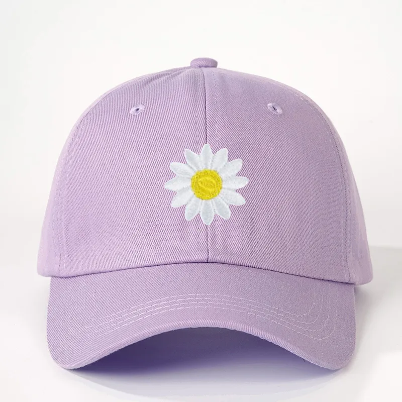 Women's Flower Curved Eaves Embroidery Casual Simple Style Streetwear Baseball Cap display picture 1