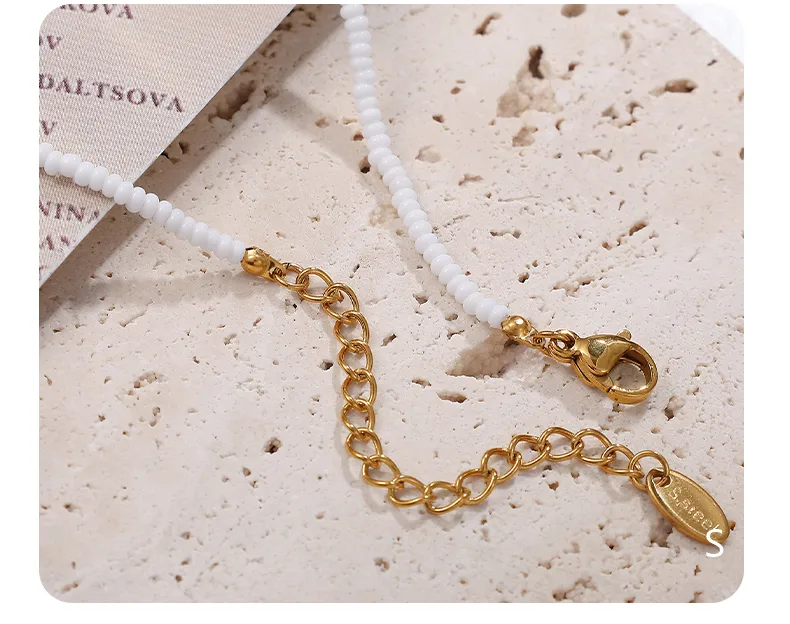 Perle Glamour Luxueux Reine Acier Inoxydable 304 Collier De Gros display picture 9