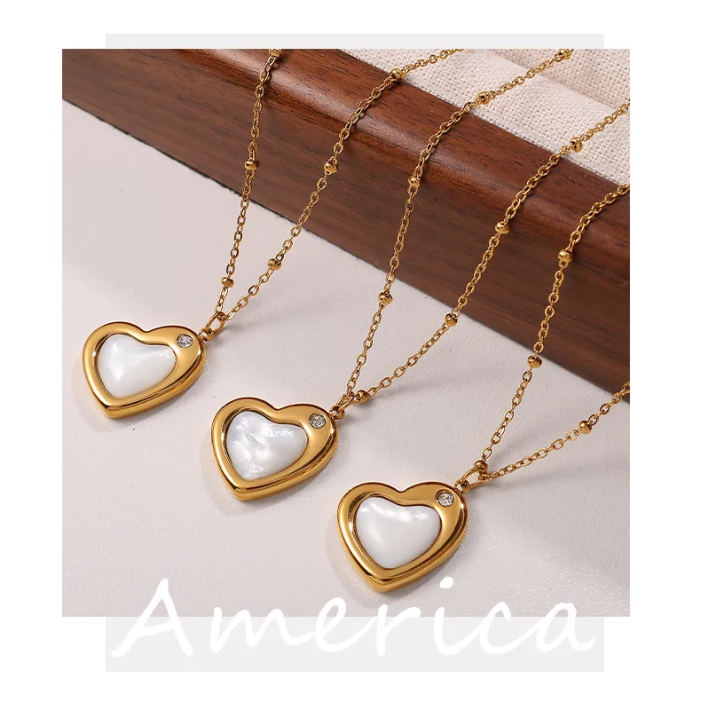 Heart Shape Elegant Glam Luxurious 304 Stainless Steel Pendant Necklace Lobster Trigger Clasp Closure display picture 3