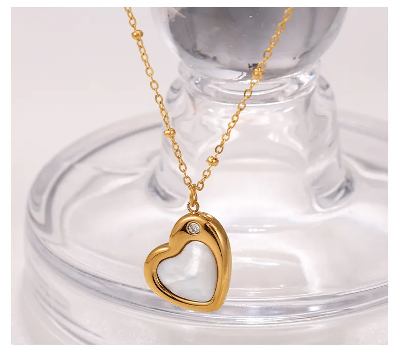 Heart Shape Elegant Glam Luxurious 304 Stainless Steel Pendant Necklace Lobster Trigger Clasp Closure display picture 7