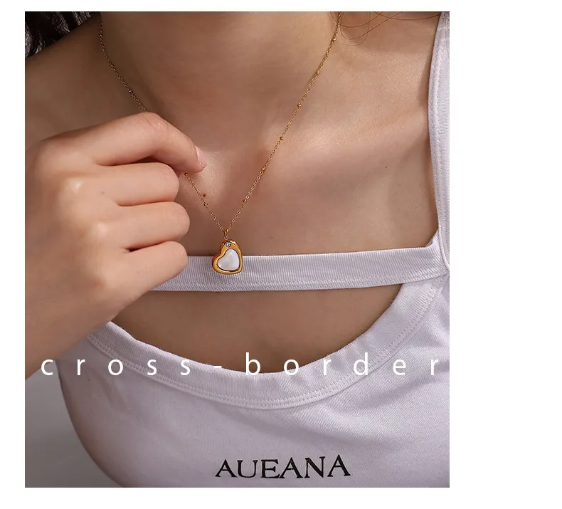 Heart Shape Elegant Glam Luxurious 304 Stainless Steel Pendant Necklace Lobster Trigger Clasp Closure display picture 2