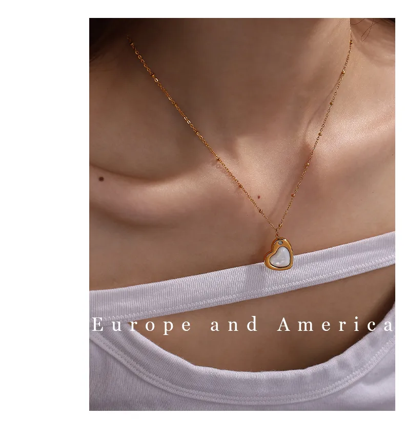 Heart Shape Elegant Glam Luxurious 304 Stainless Steel Pendant Necklace Lobster Trigger Clasp Closure display picture 5