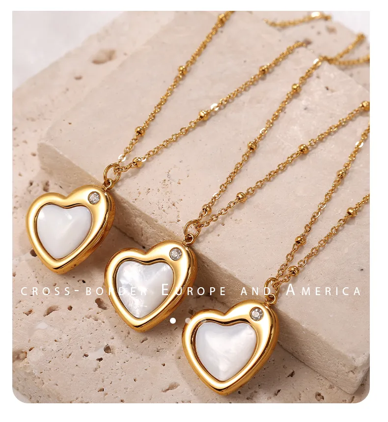 Heart Shape Elegant Glam Luxurious 304 Stainless Steel Pendant Necklace Lobster Trigger Clasp Closure display picture 4
