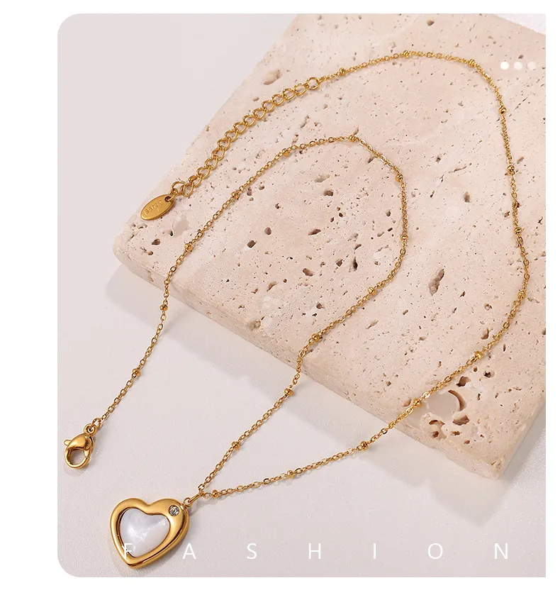 Heart Shape Elegant Glam Luxurious 304 Stainless Steel Pendant Necklace Lobster Trigger Clasp Closure display picture 8