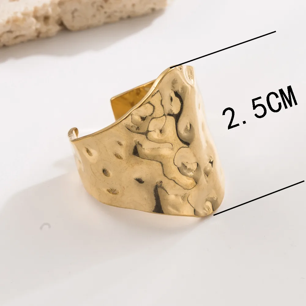 Geometric Round Heart Shape Vintage Style Lady Simple Style 304 Stainless Steel Open Rings display picture 9