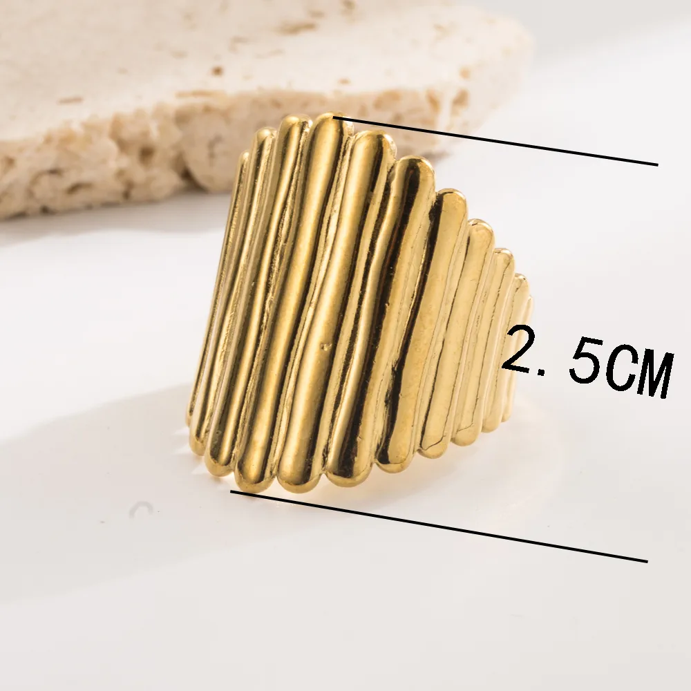 Geometric Round Heart Shape Vintage Style Lady Simple Style 304 Stainless Steel Open Rings display picture 10