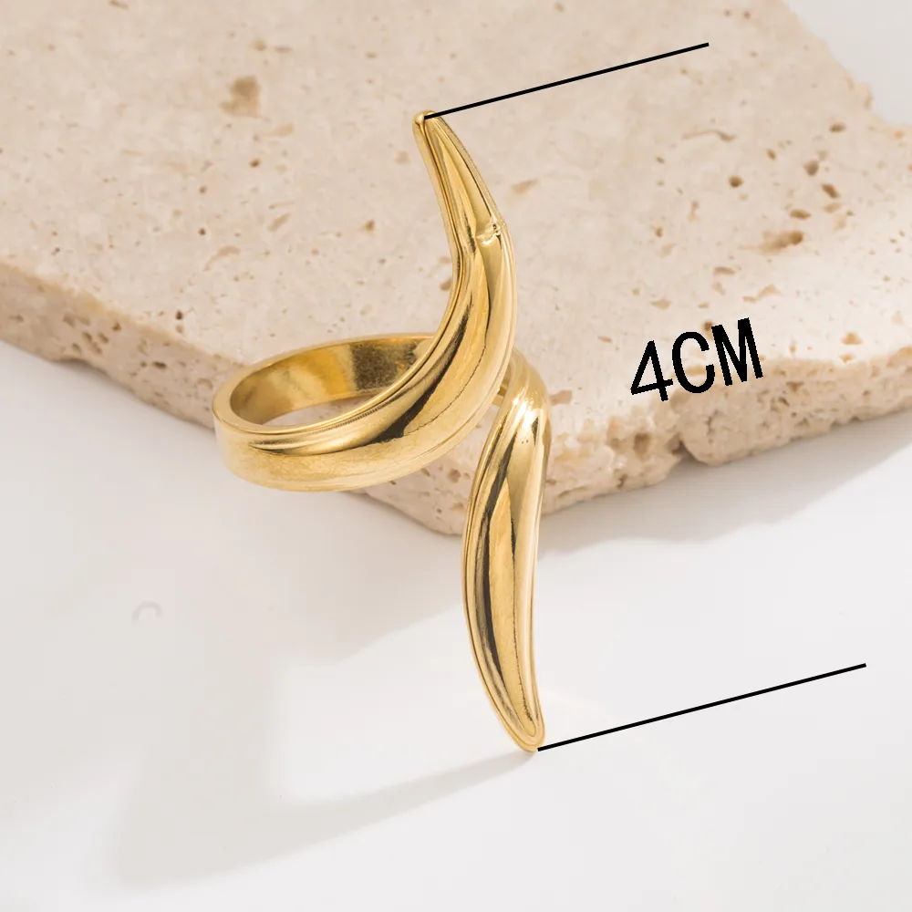 Geometric Round Heart Shape Vintage Style Lady Simple Style 304 Stainless Steel Open Rings display picture 5