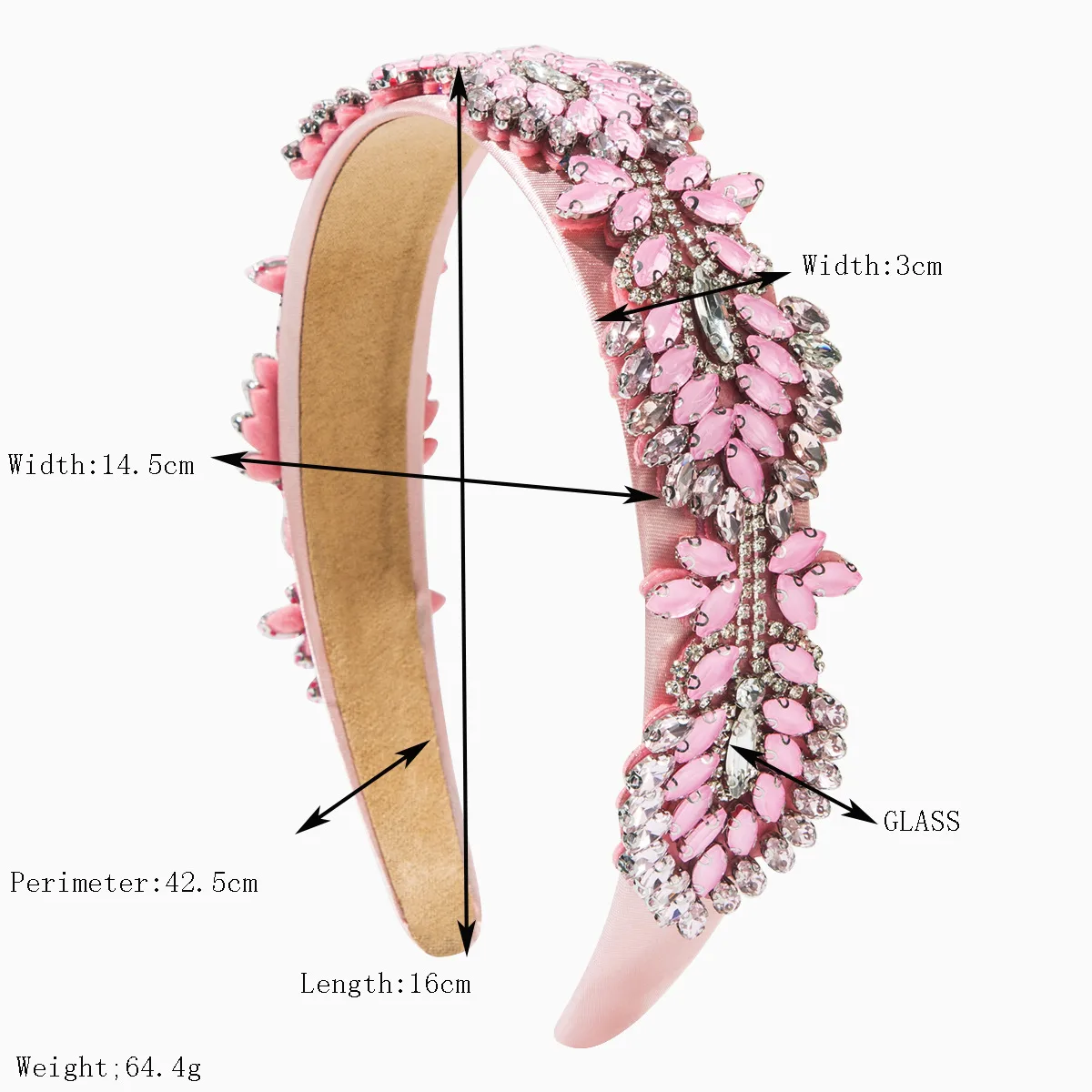 Women's Leaves Modern Style Simple Style Cloth Glass Hair Band display picture 1