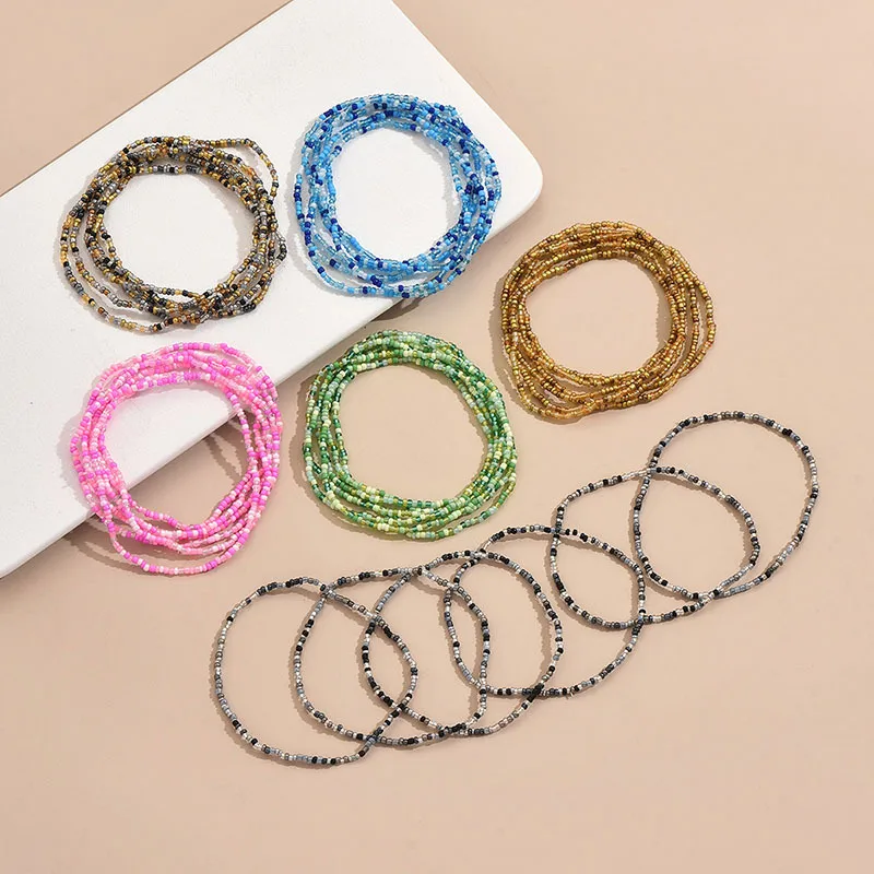 Seed Bead Simple Style Round Anklet display picture 6