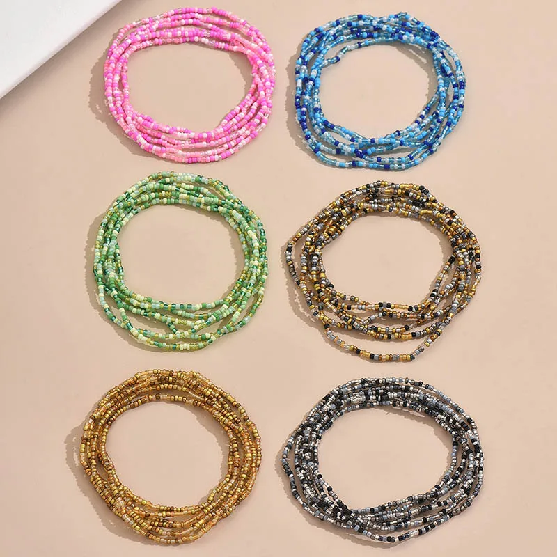 Seed Bead Simple Style Round Anklet display picture 4