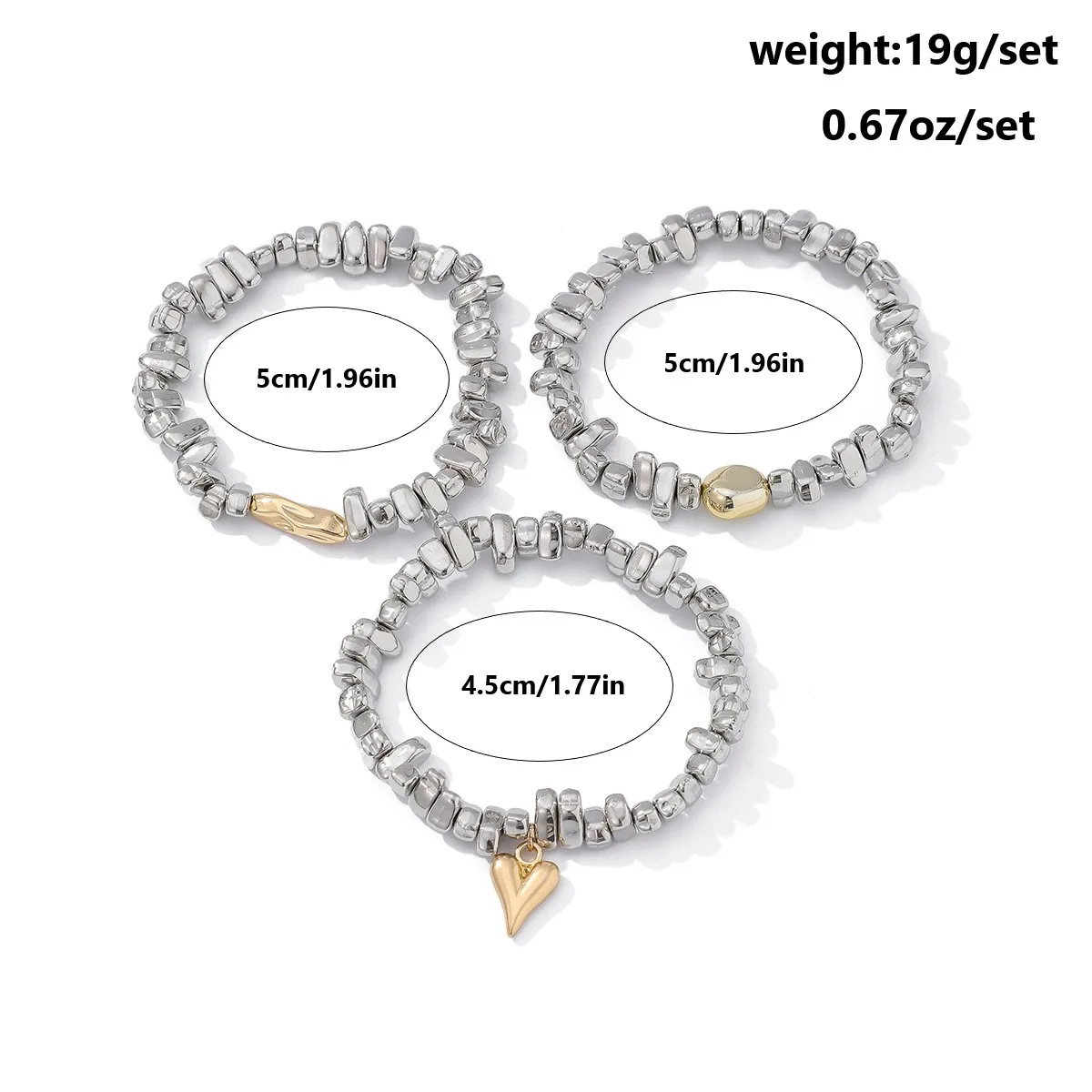 Irregular Exagerado Hecho A Mano Viajar Diariamente CCB Aleación Pulsera Venta Al Por Mayor display picture 2